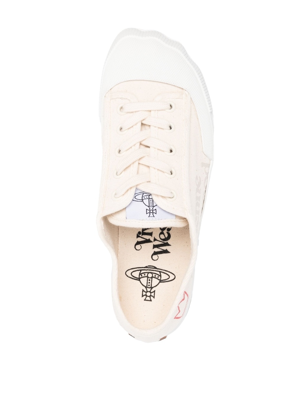 logo-print low-top sneakers - 4