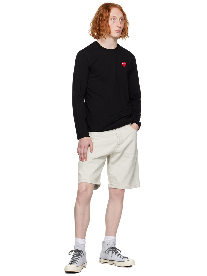 Comme des Garçons PLAY Black Heart Patch Long Sleeve T-Shirt outlook