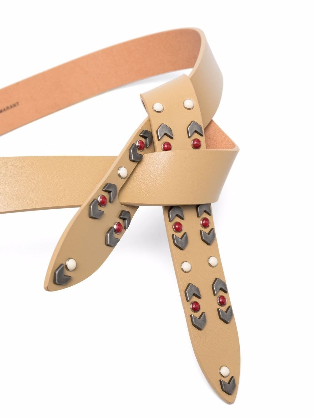 LECCE LEATHER BELT WITH STUDS - 2