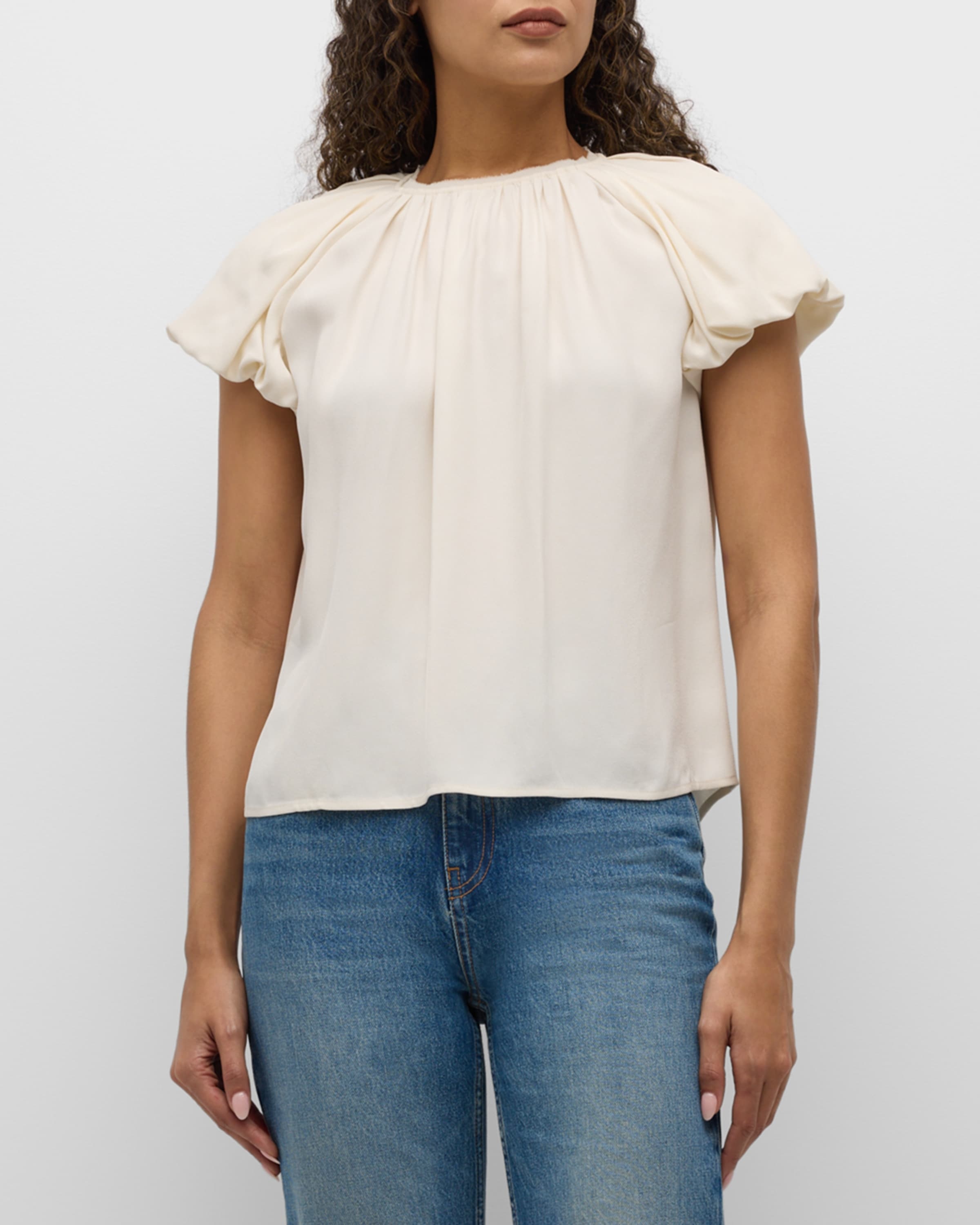 Astra Short Puff-Sleeve Top - 2