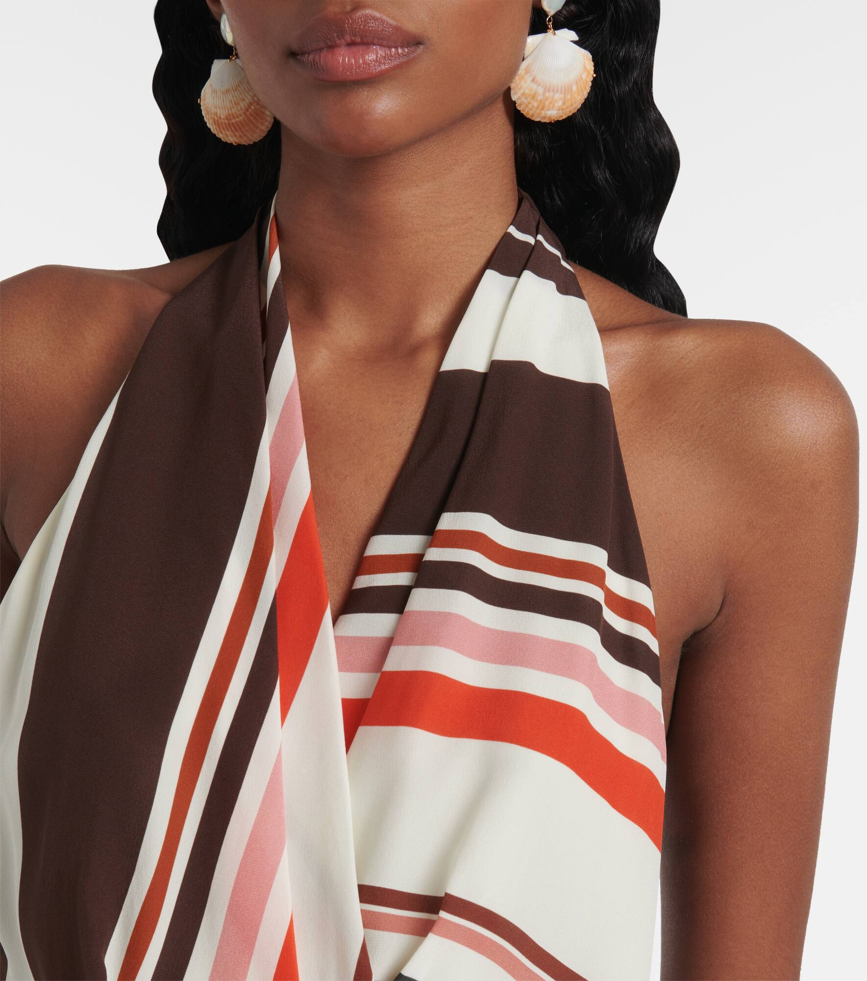 Thistle striped silk satin minidress - 4