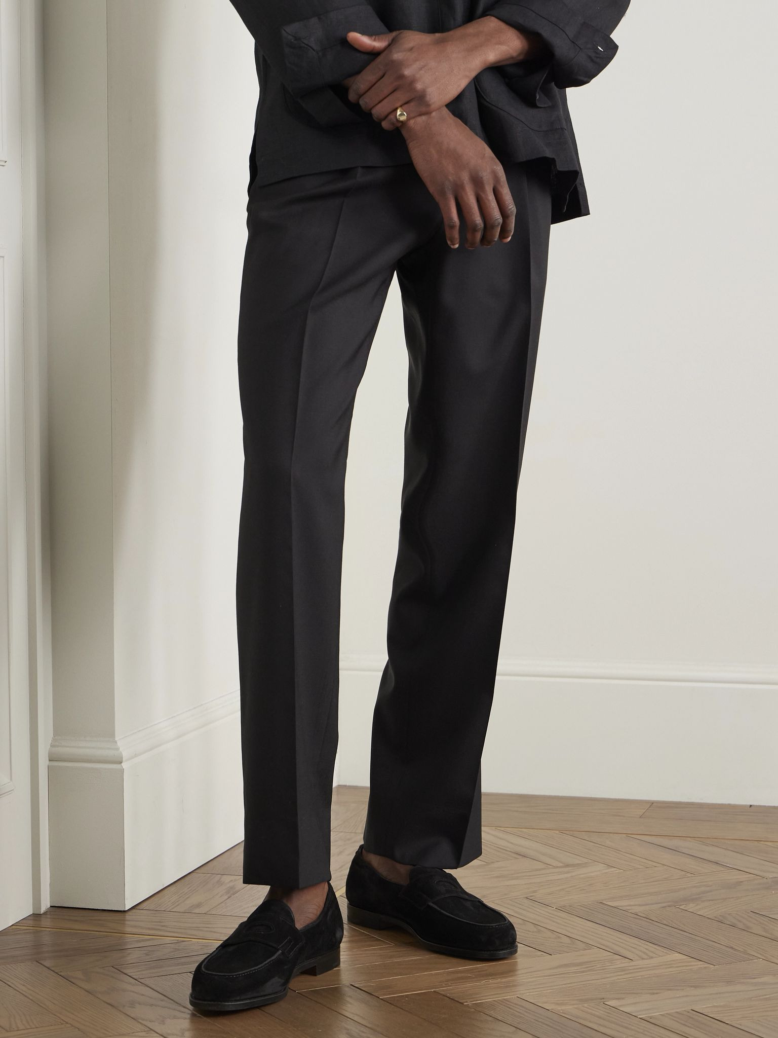 Lopez Suede Penny Loafers Black - 2