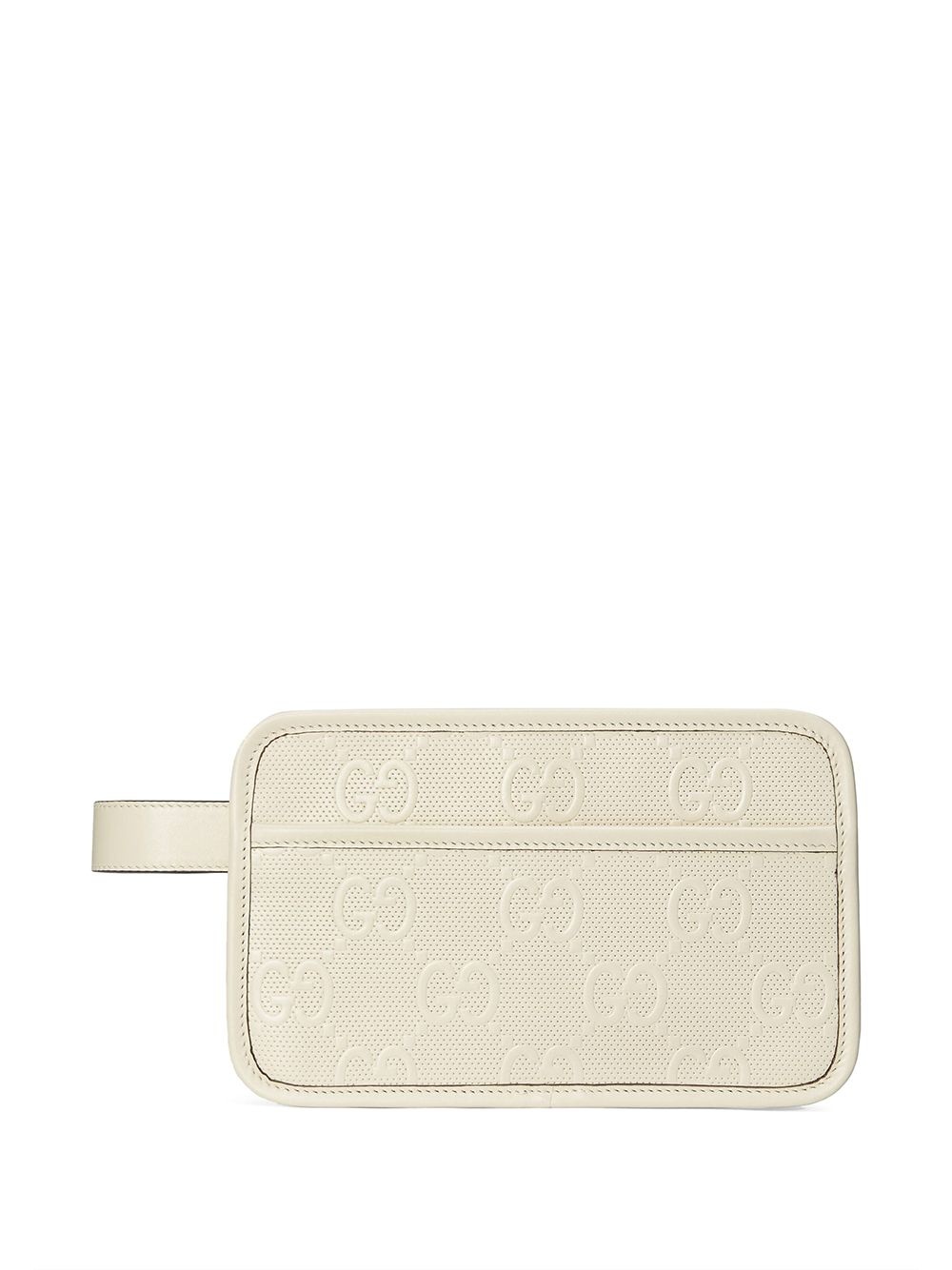 monogram-embossed wash bag - 1