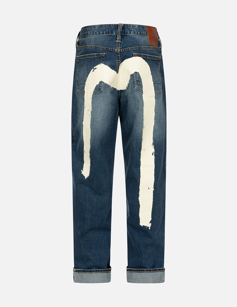 ECRU BRUSHSTROKE DAICOCK LOOSE FIT JEANS 1