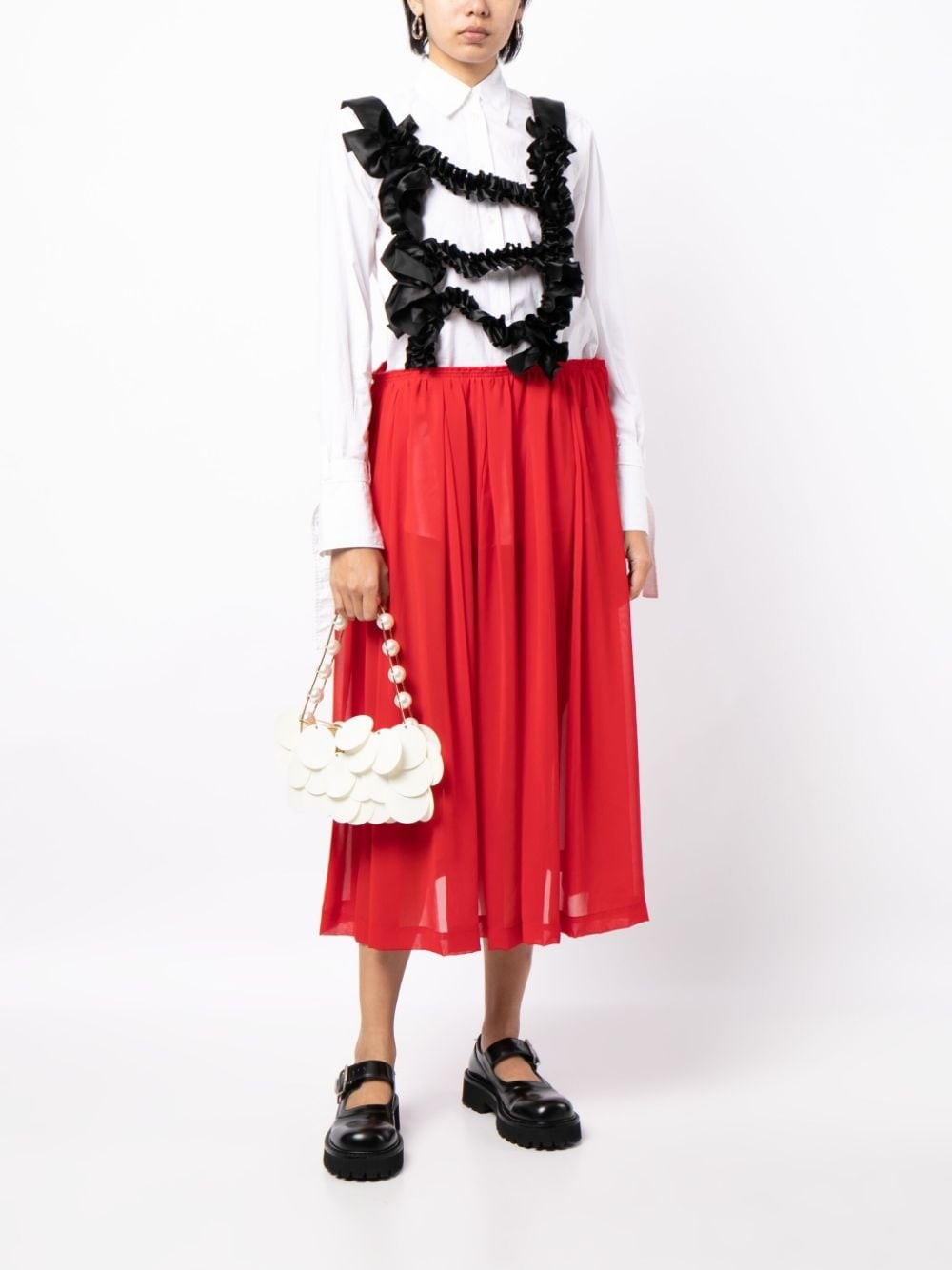 dungarees-style asymmetric midi dress - 2