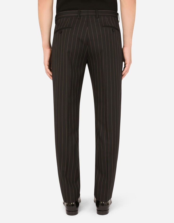 Double-breasted pinstripe stretch wool Sicily-fit suit - 8