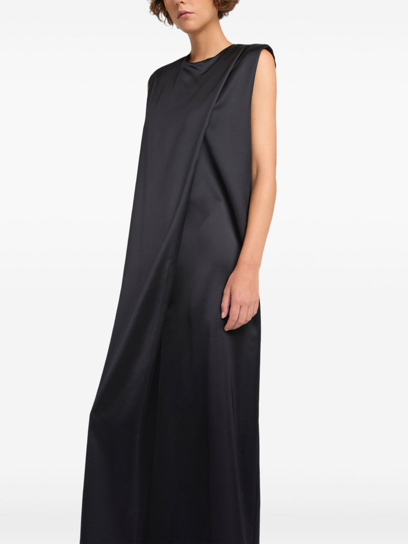 heavy wool satin maxi dress 3