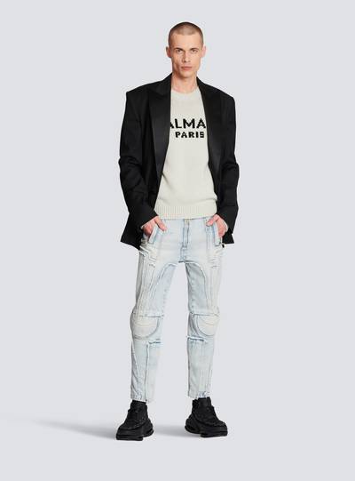 Balmain Ribbed cotton slim-fit jeans outlook