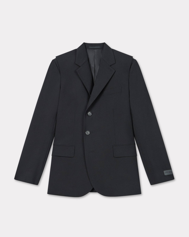 Oversized wool waisted blazer 1