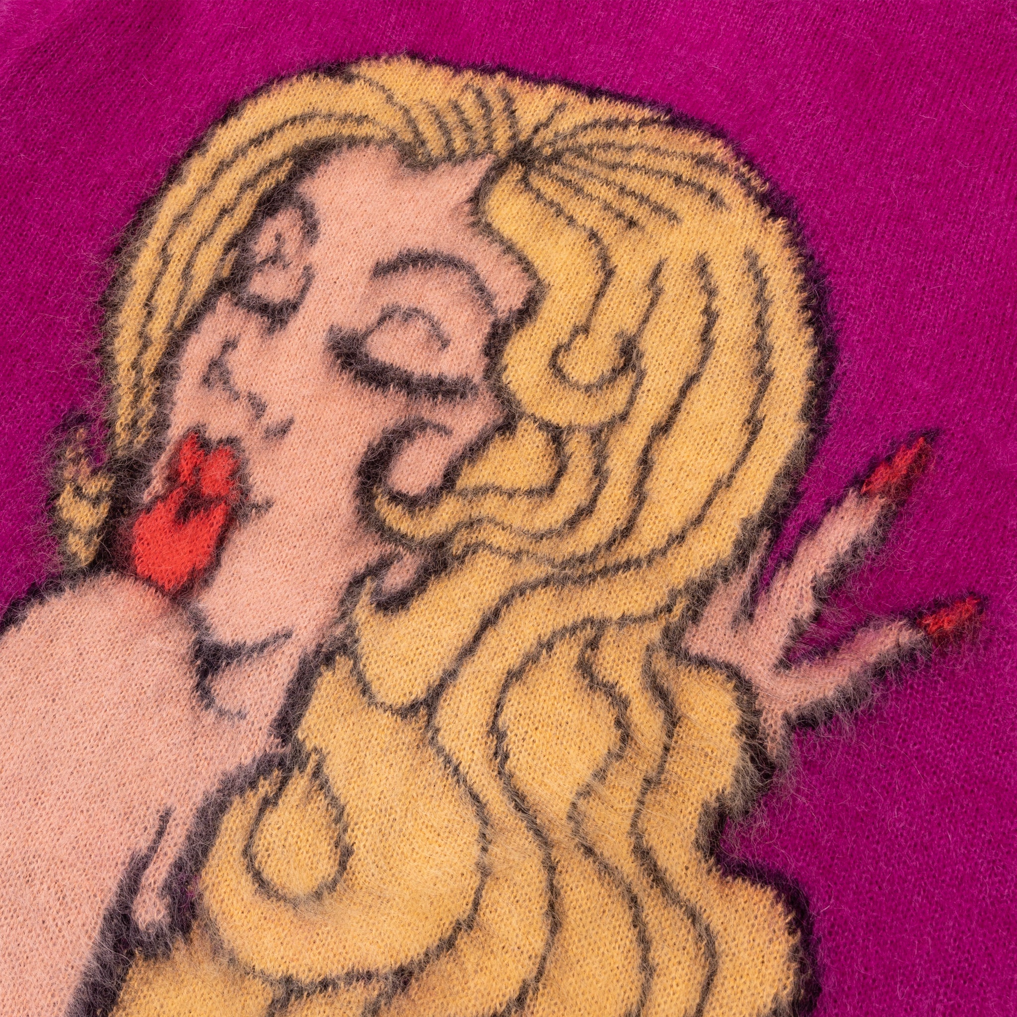 KISS MOHAIR INTARSIA SWEATER - 4