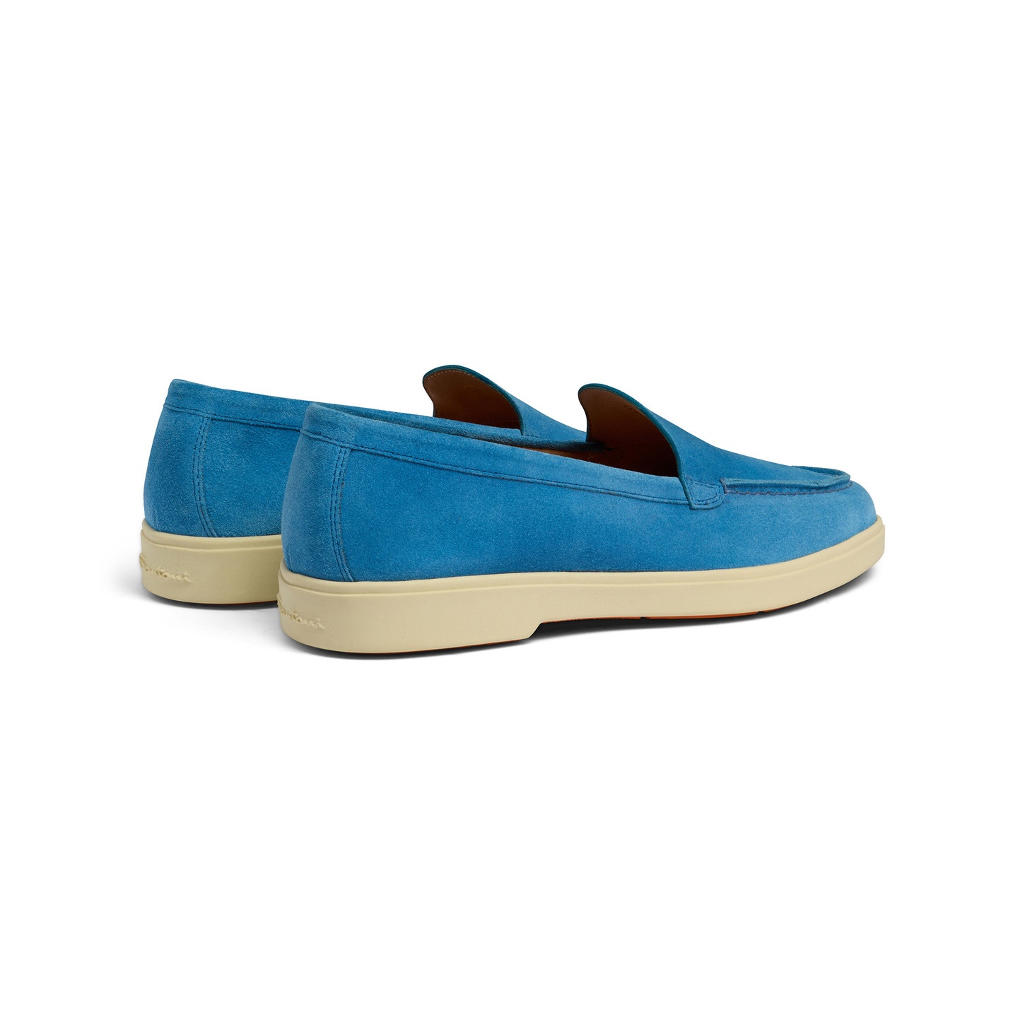 Women's light blue suede loafer - 3