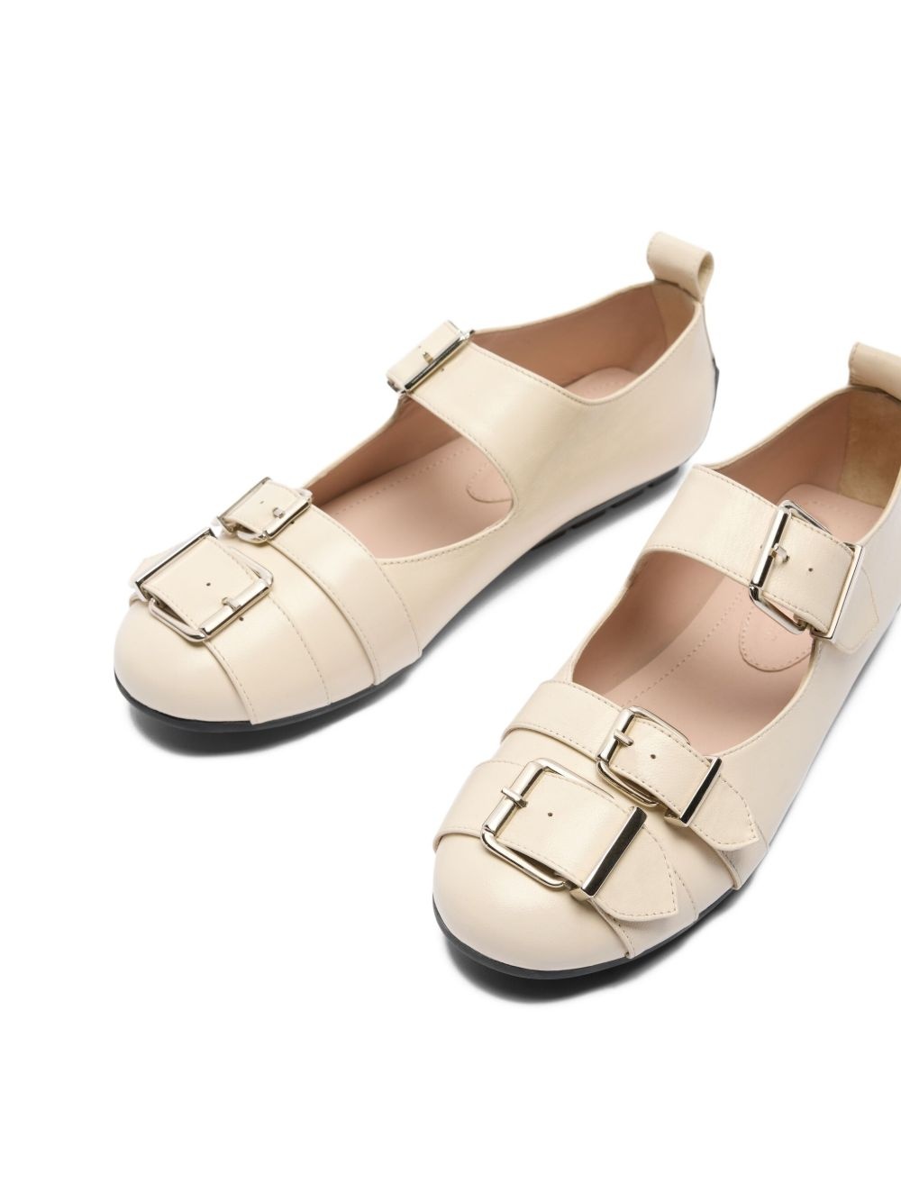 triple-buckle ballet flats - 3