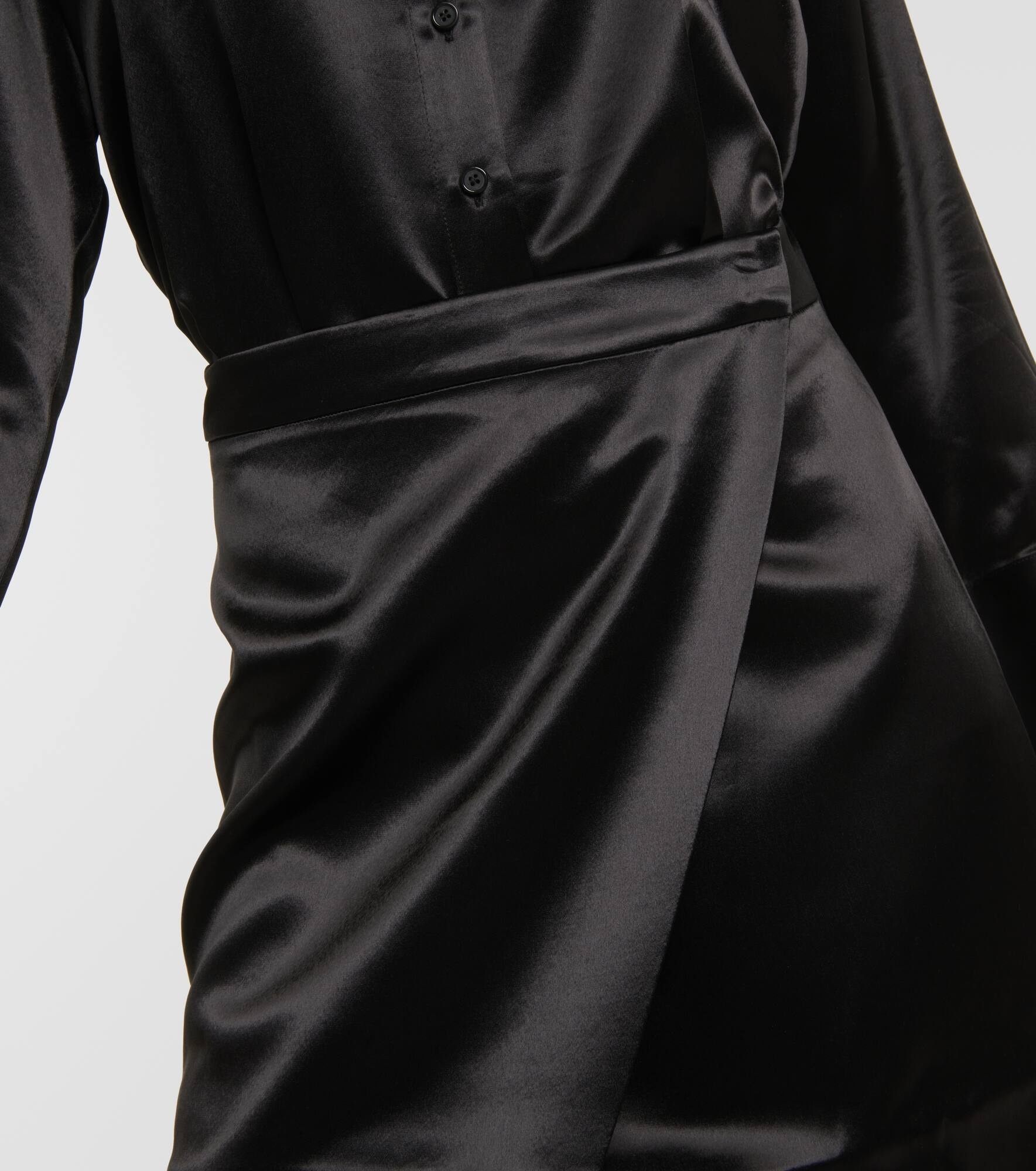 Satin wrap skirt - 4