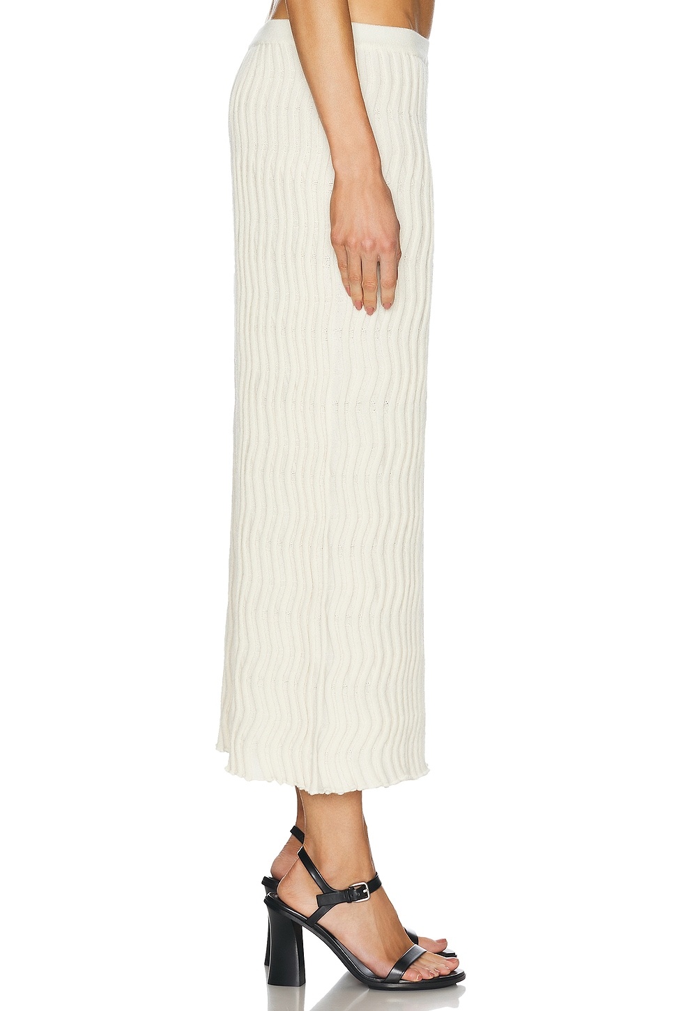 Rib Knit Midi Skirt - 3