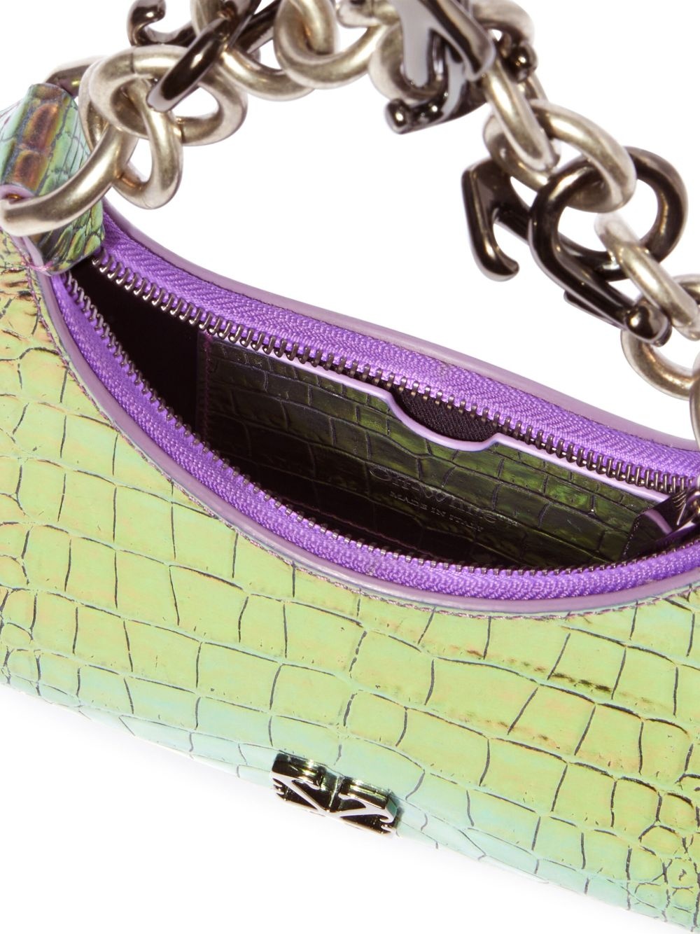 Hemisphere Croco shoulder bag - 6