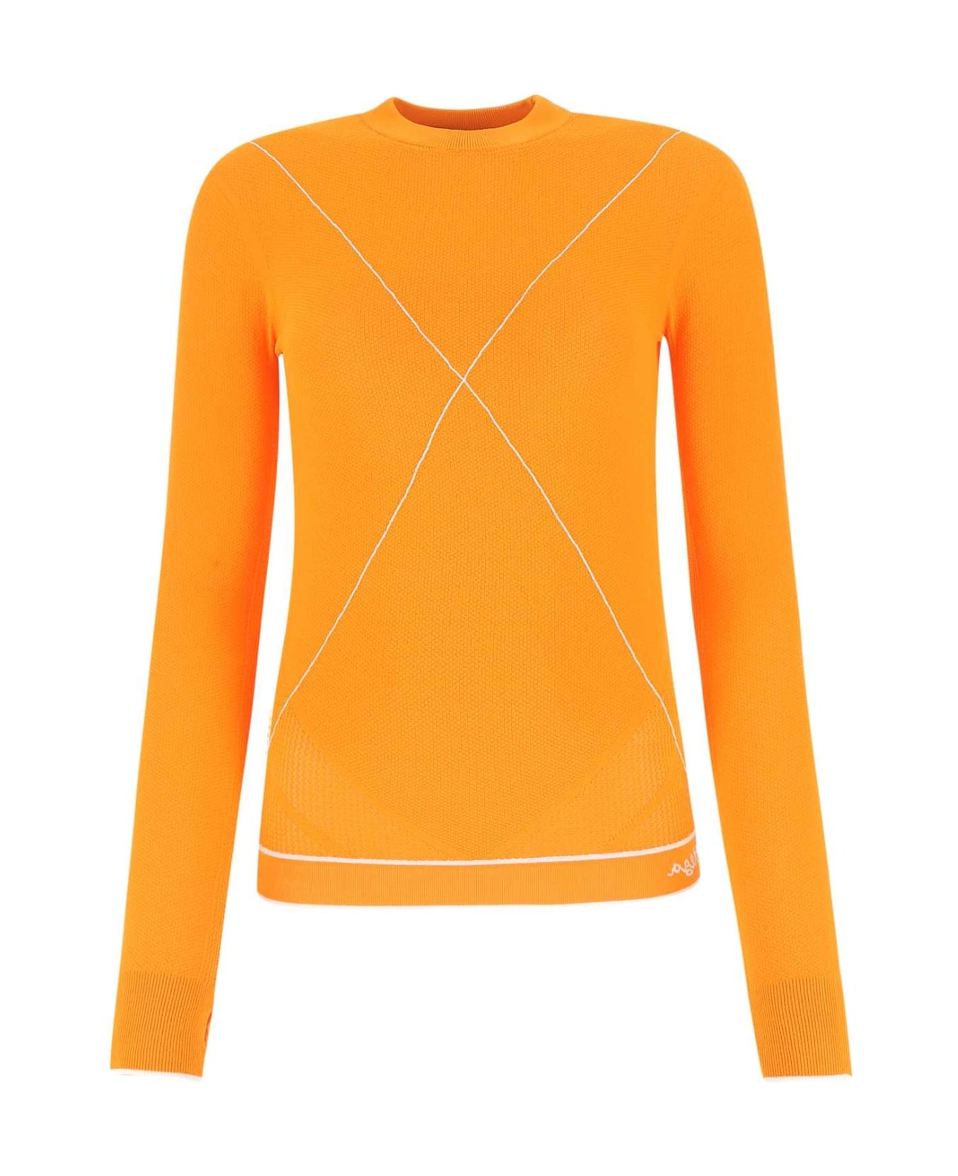 Orange Viscose Blend Sweater - 1