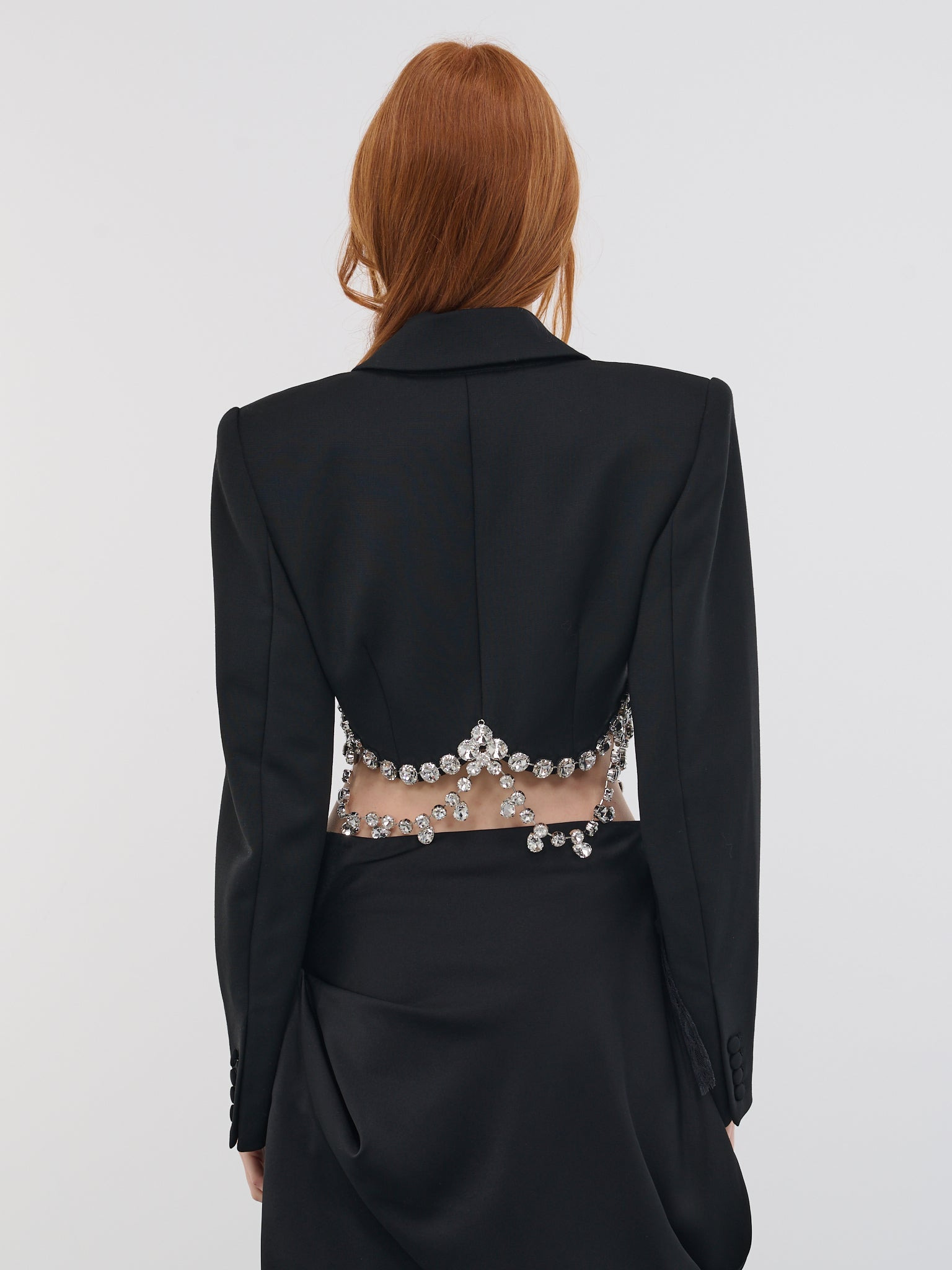 Draped Crystal Blazer - 3