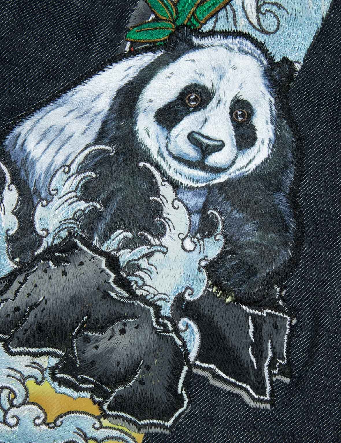 PANDA DAICOCK EMBROIDERY REGULAR FIT DENIM JACKET - 7