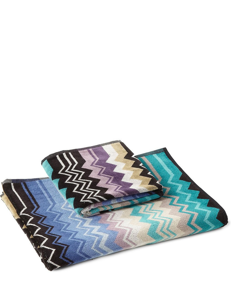Giacomo chevron print towels (set of 2) 1