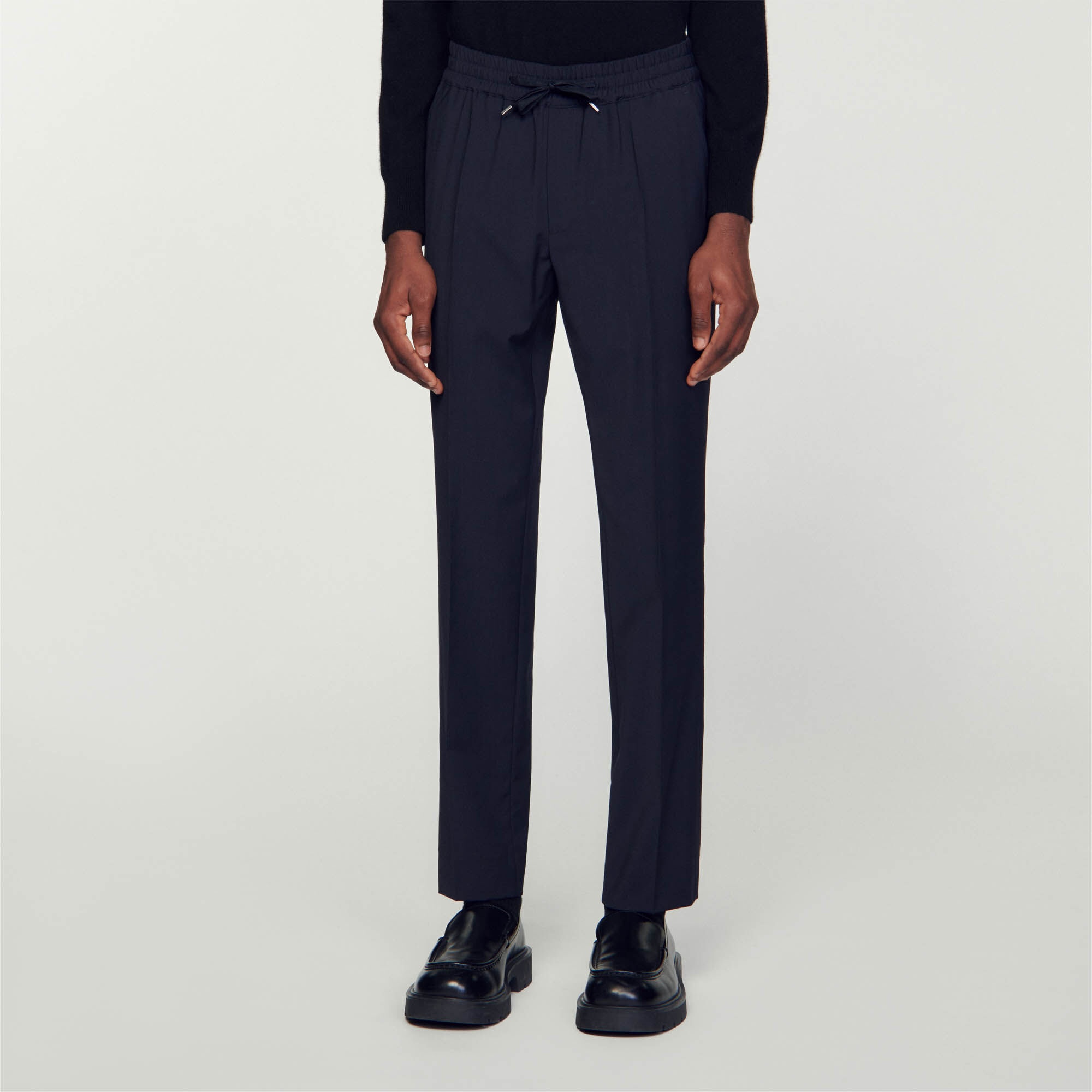 ELASTICATED STRAIGHT-LEG PANTS - 5