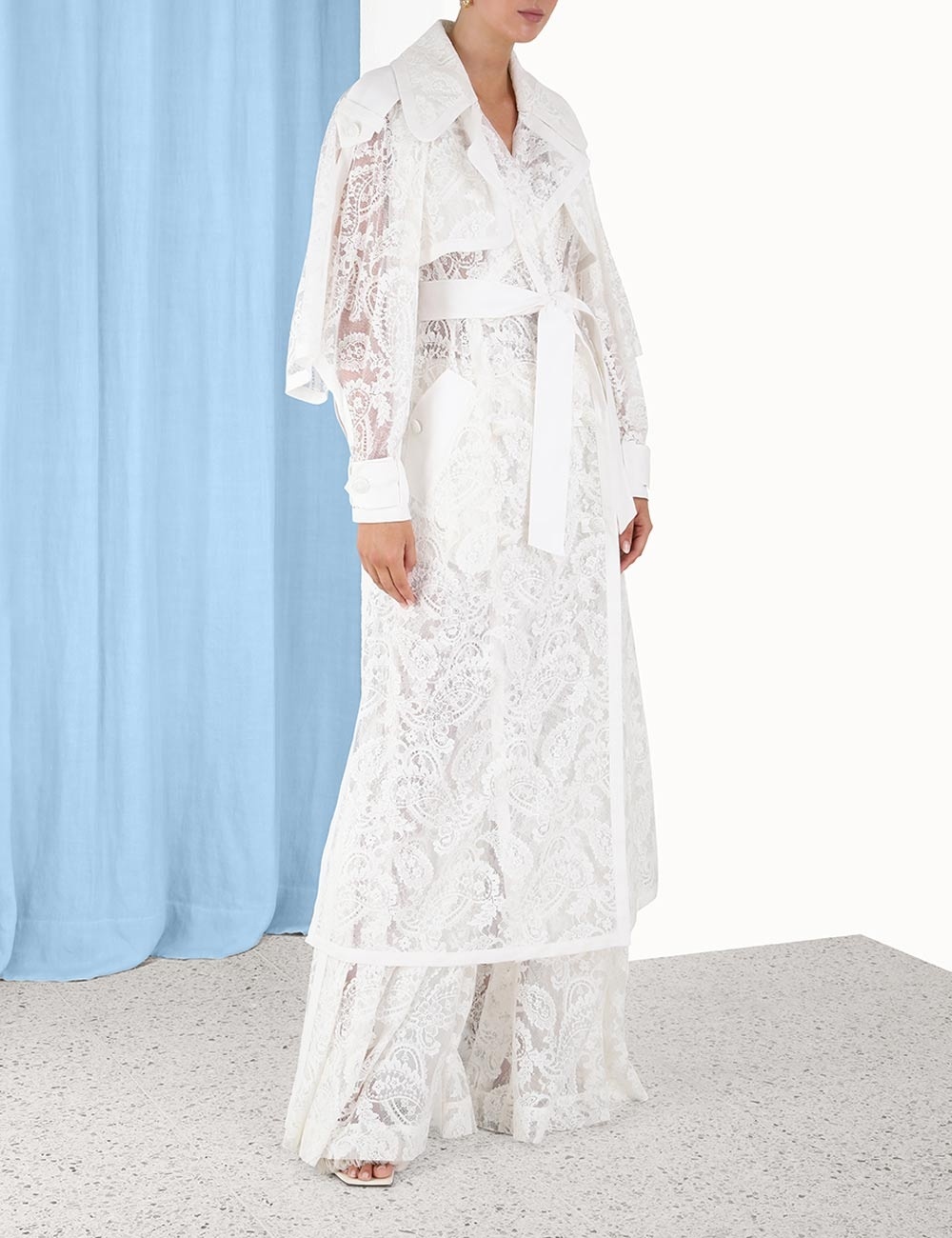 WONDERLAND LACE TRENCH COAT - 3