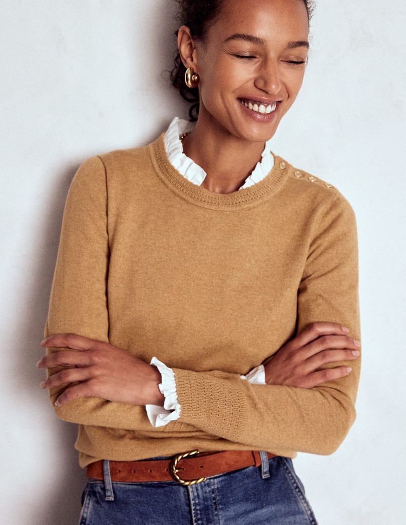 Briony Stitch Sweater-Camel Melange 5