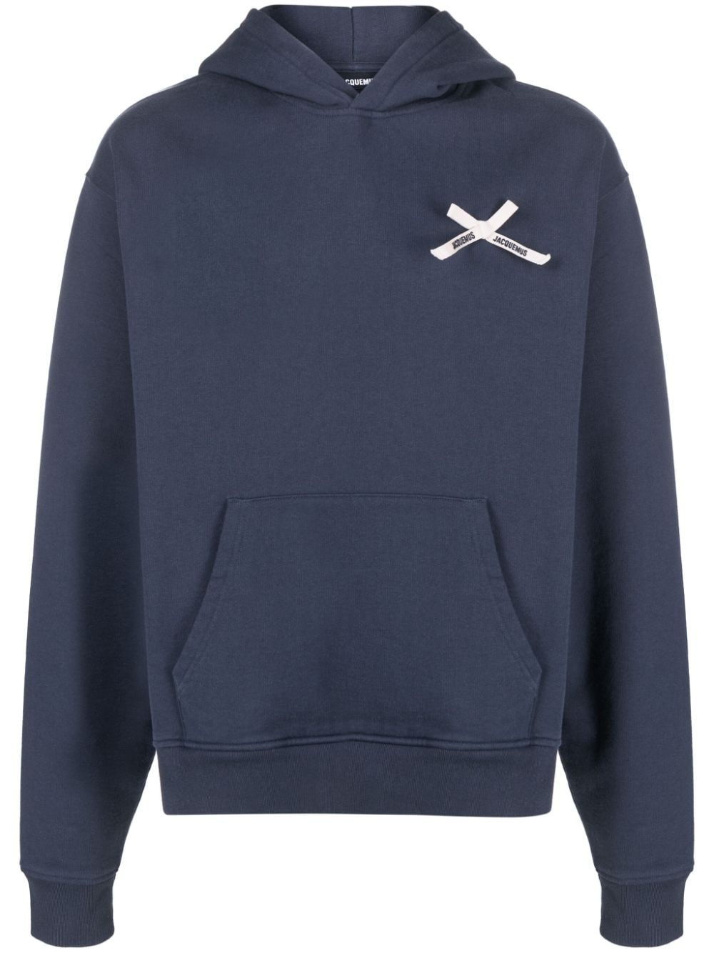 Noeud bow-embellished cotton hoodie - 1