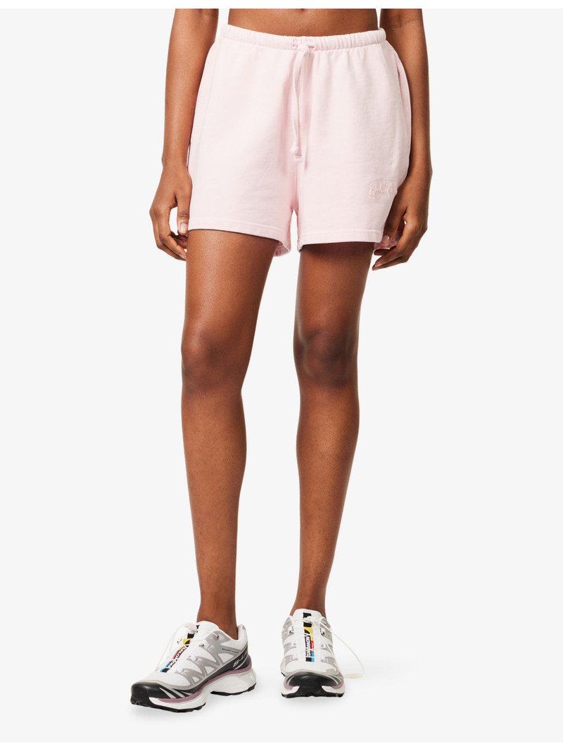 Varsity Applique Washed Cotton Shorts 3
