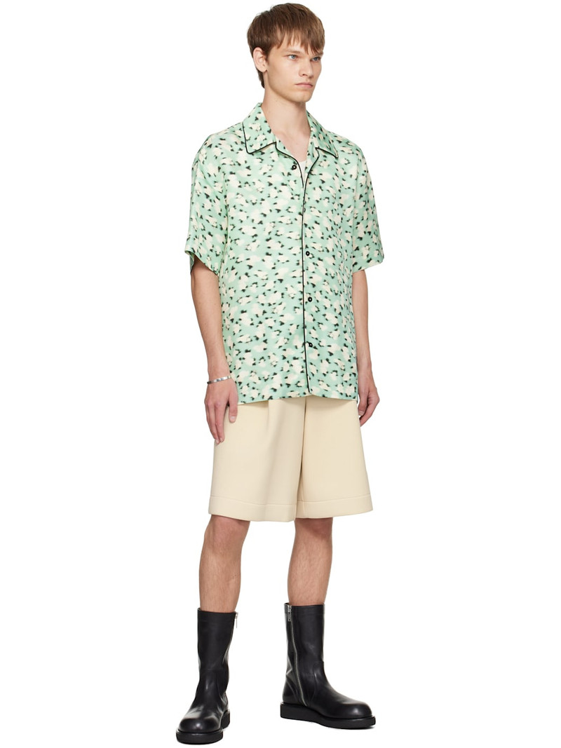 Jil Sander Green Floral Shirt outlook