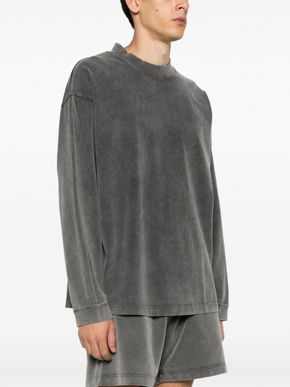 faded-effect cotton sweatshirt - 4