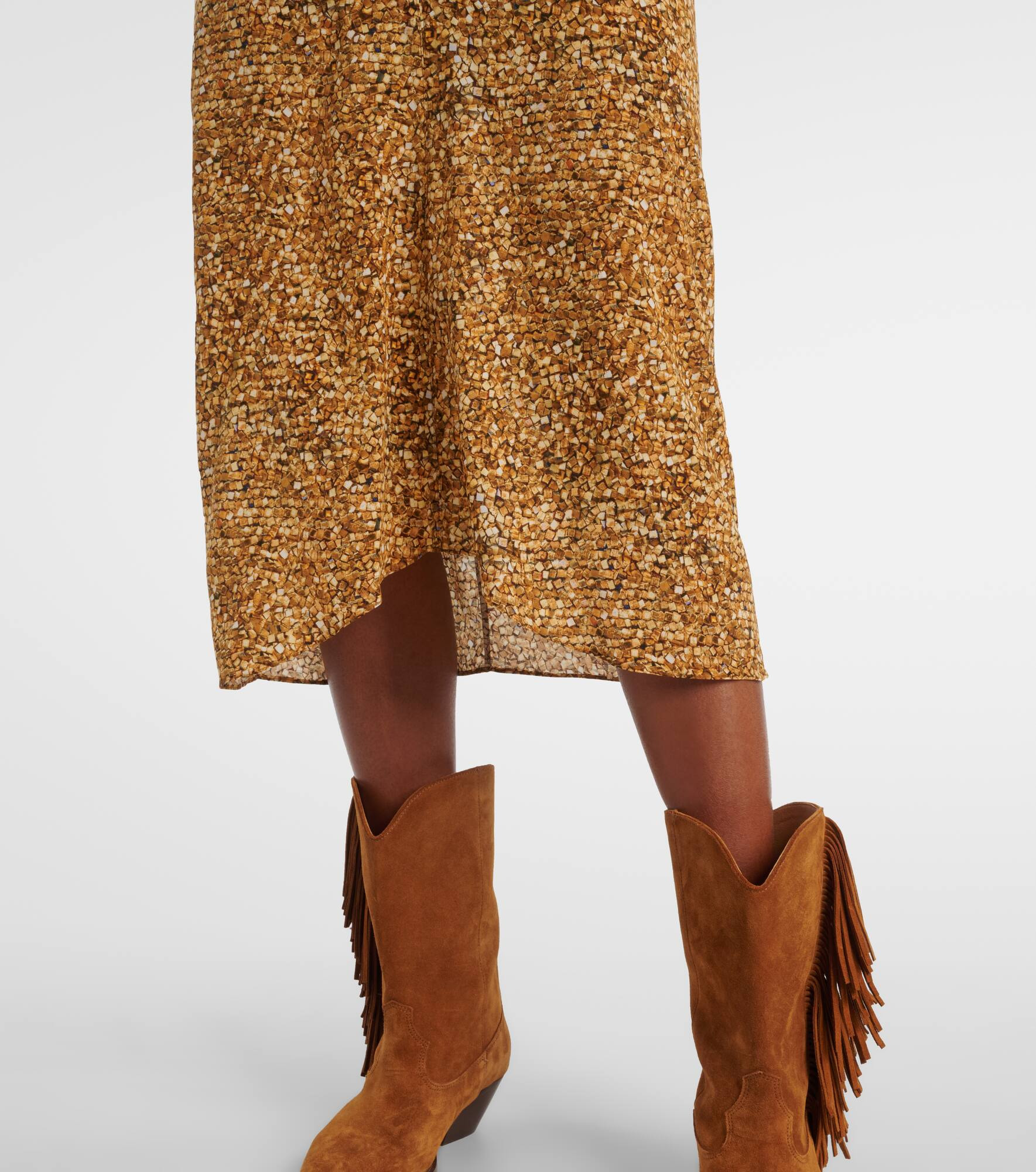 Terena printed silk-blend midi dress - 6