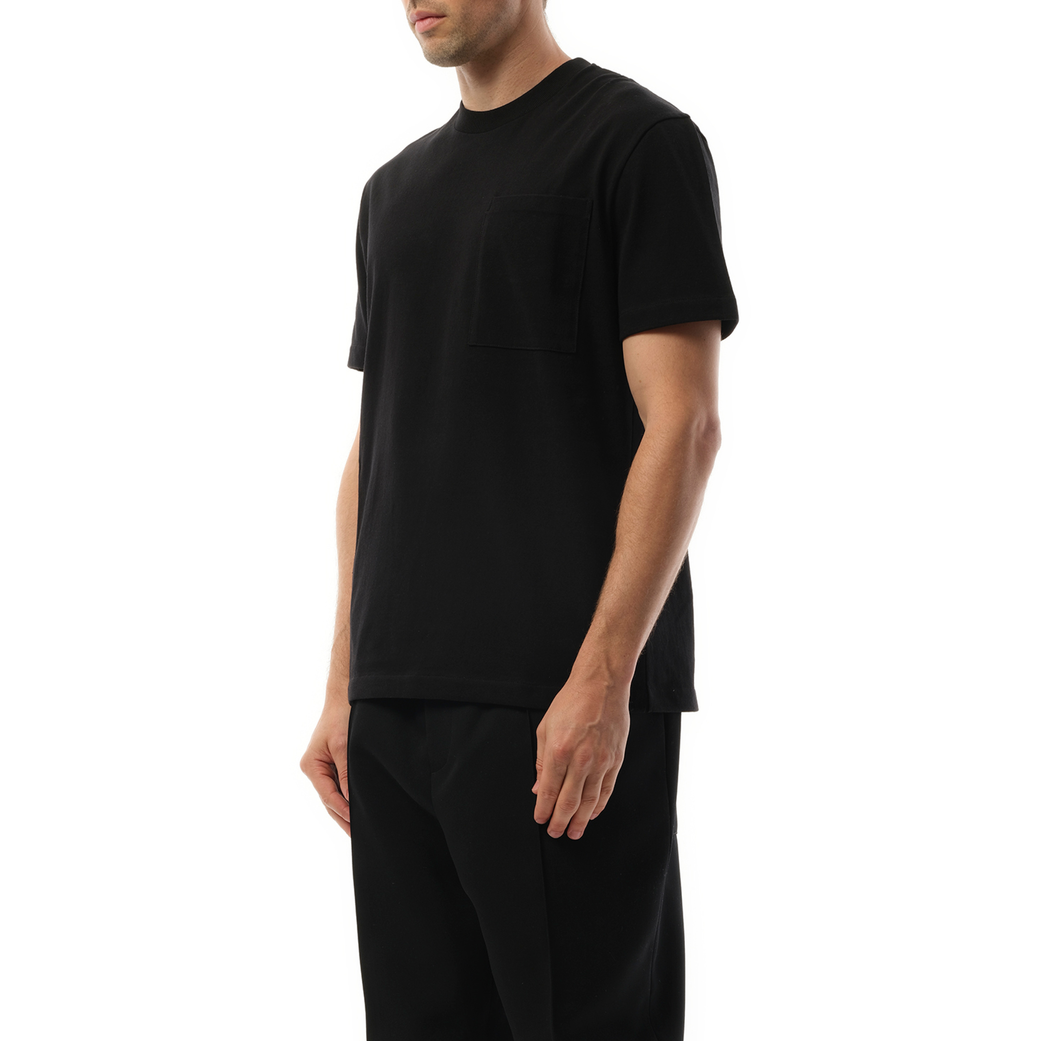 Logo Flag Pocket T-Shirt in Black - 5