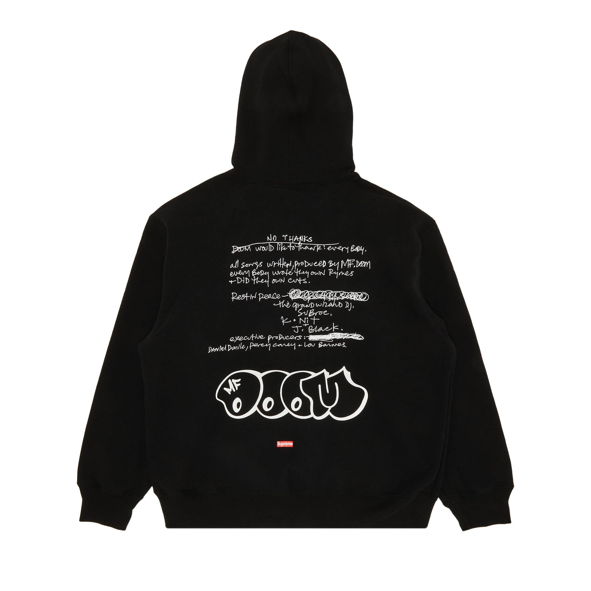 Supreme Supreme MF DOOM Hooded Sweatshirt 'Black' | REVERSIBLE