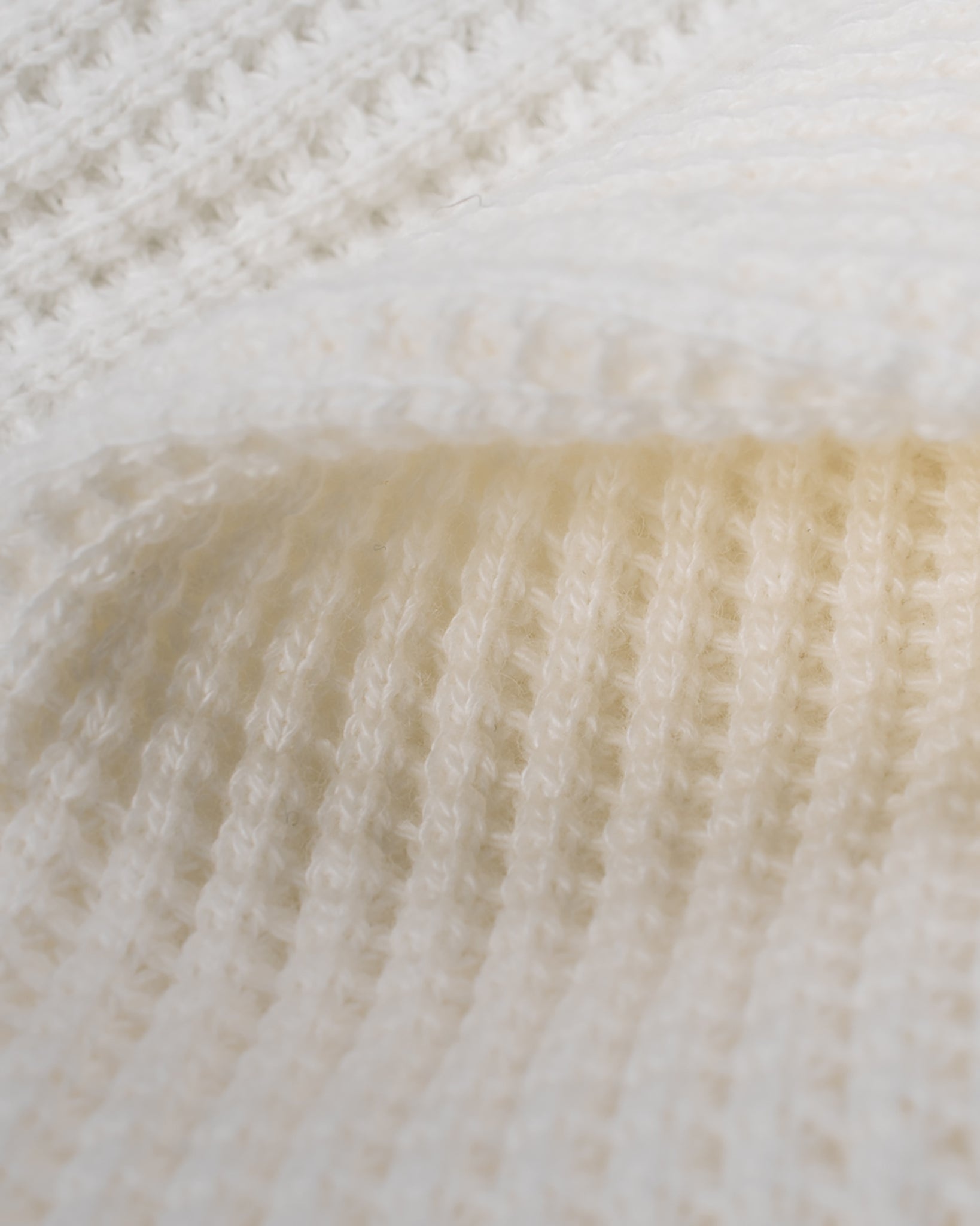 IHTL-1301-WHT Waffle Knit Long Sleeved Crew Neck Thermal Top - White - 6