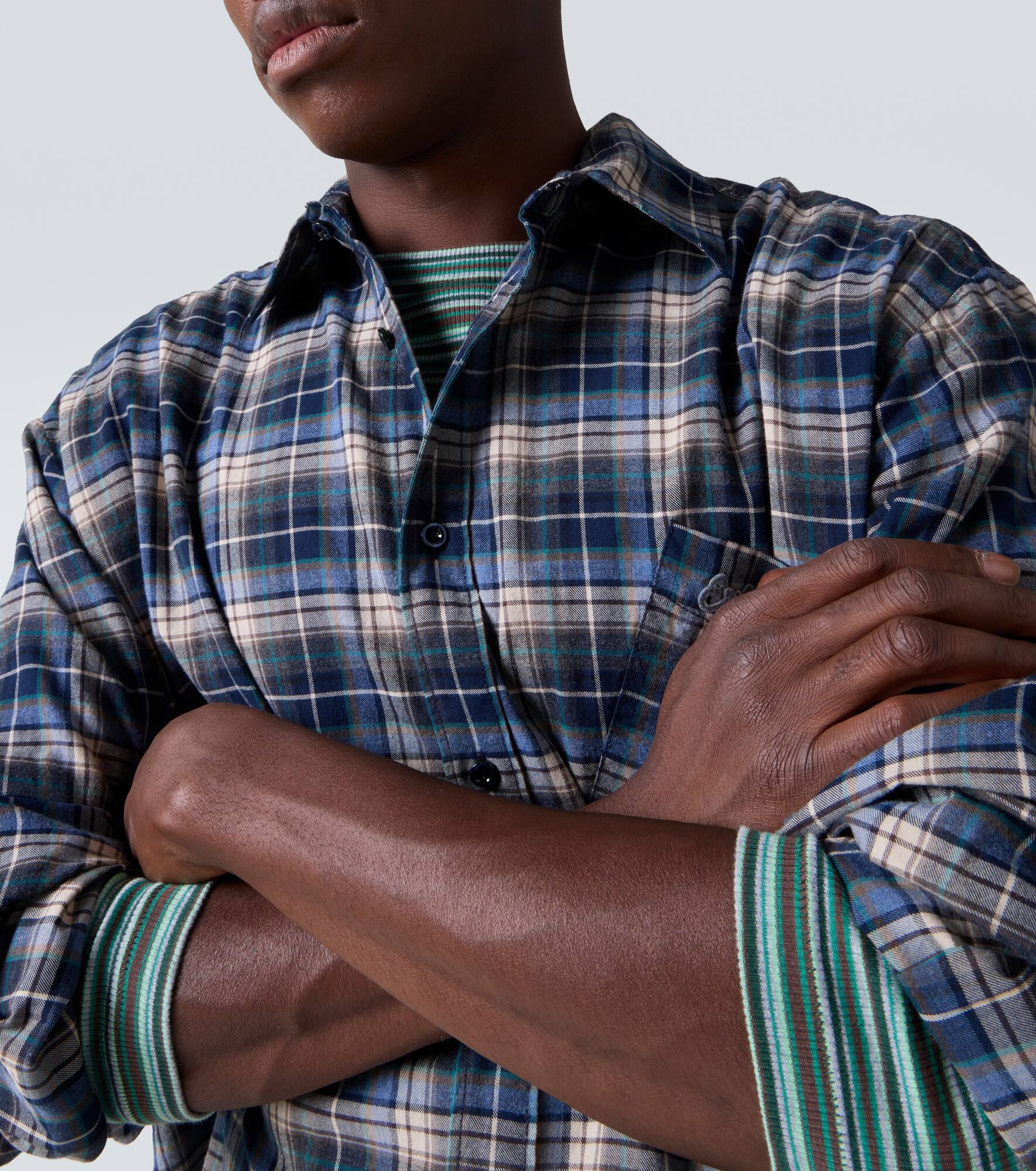 Plaid cotton shirt - 5