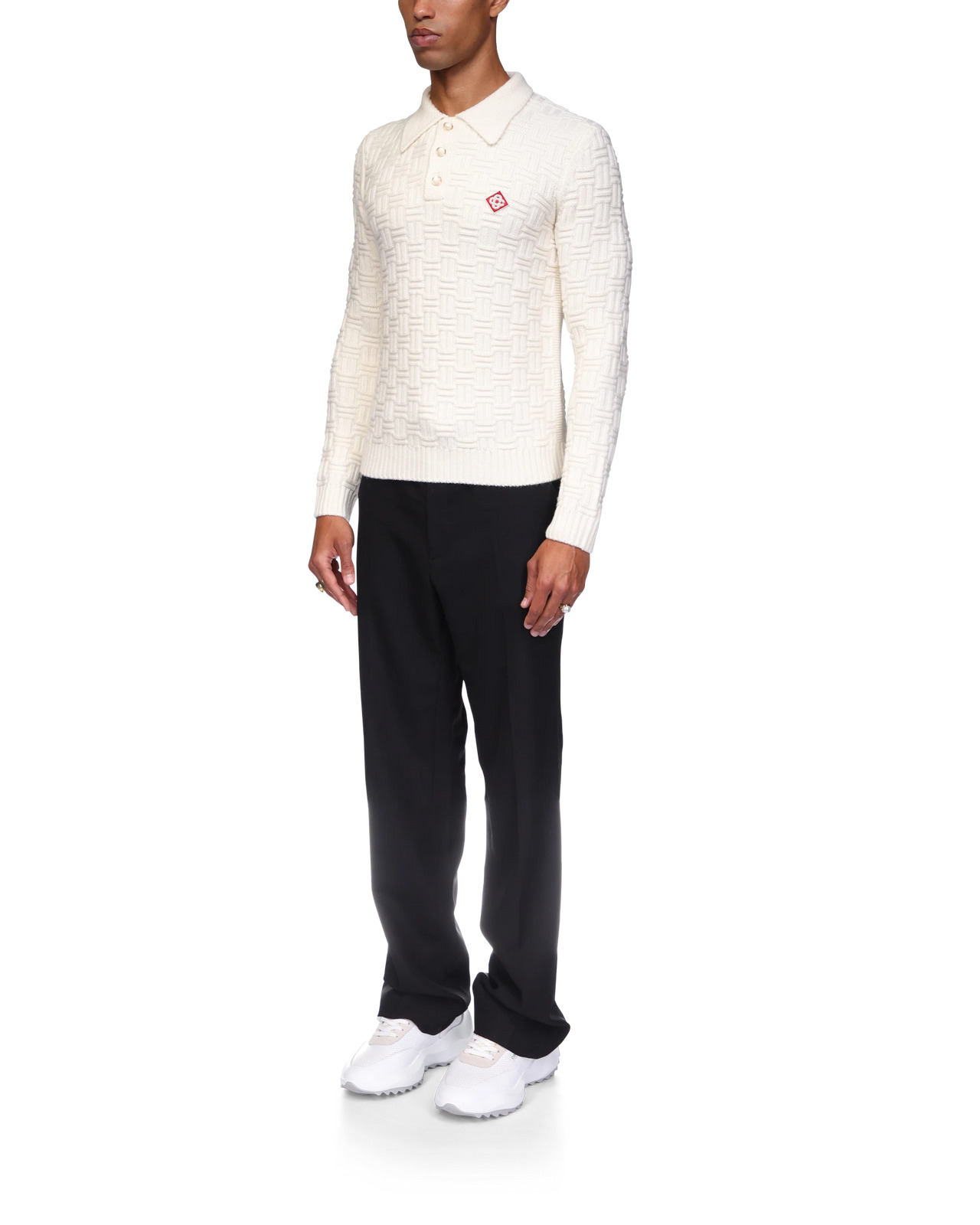 Column Knit Polo Shirt - 3