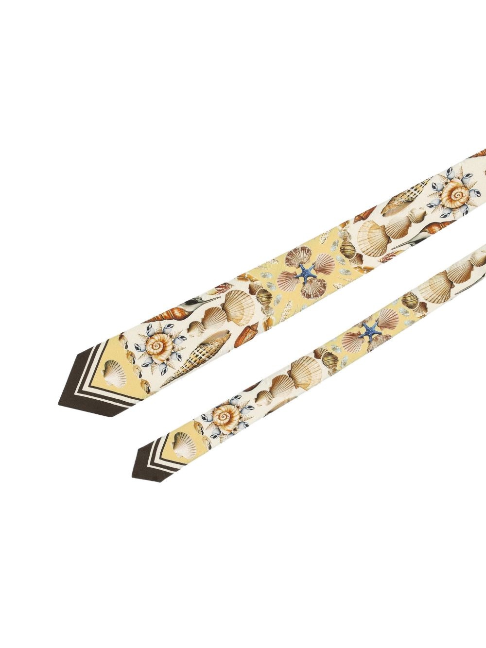shell-print silk tie - 2