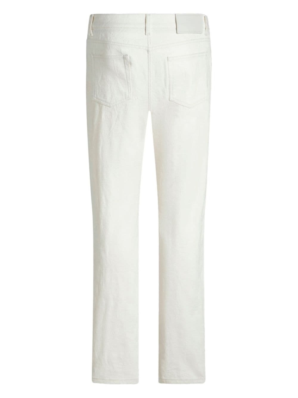 slim-cut jacquard jeans - 7