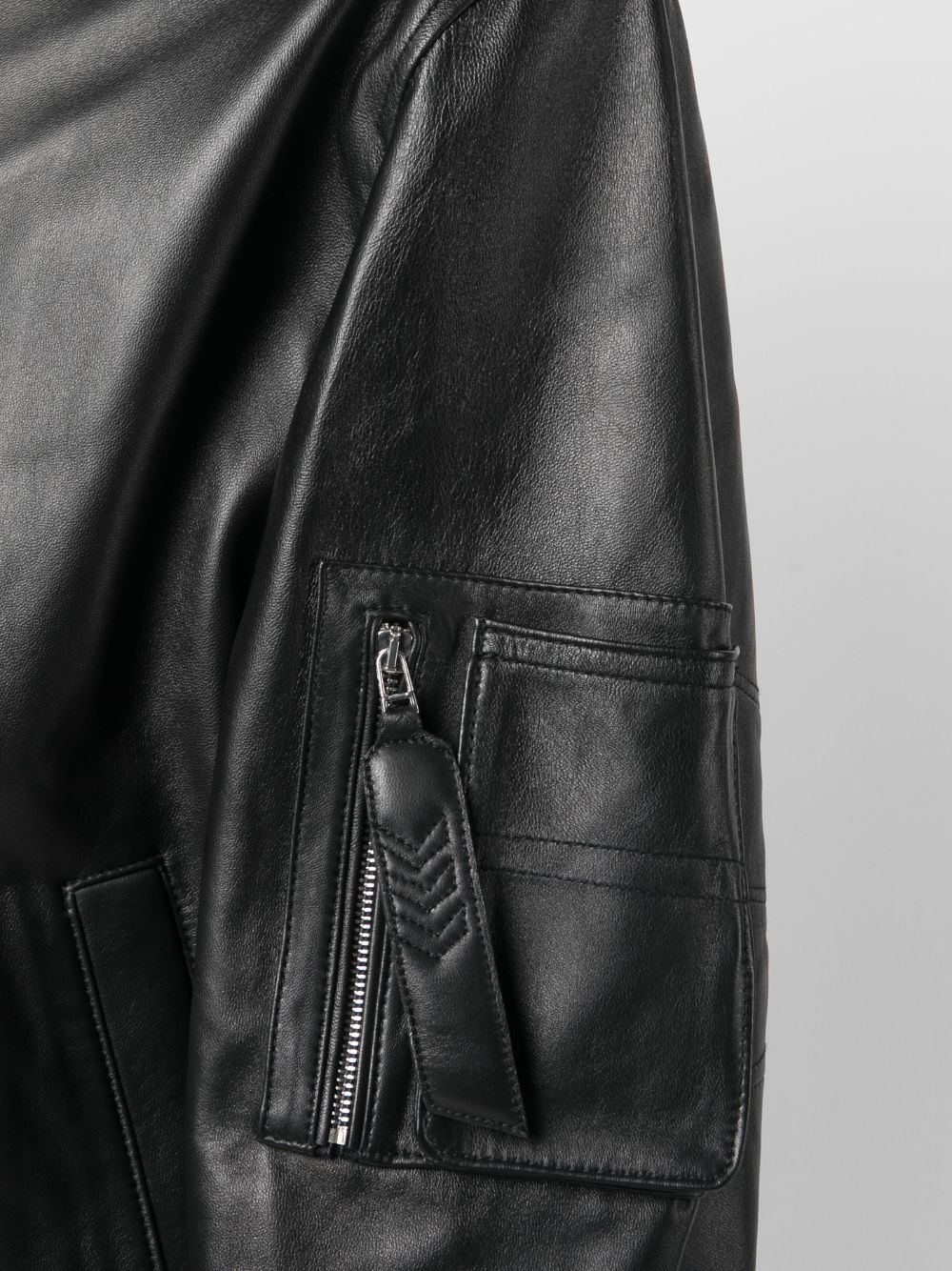 Savona leather bomber jacket - 6