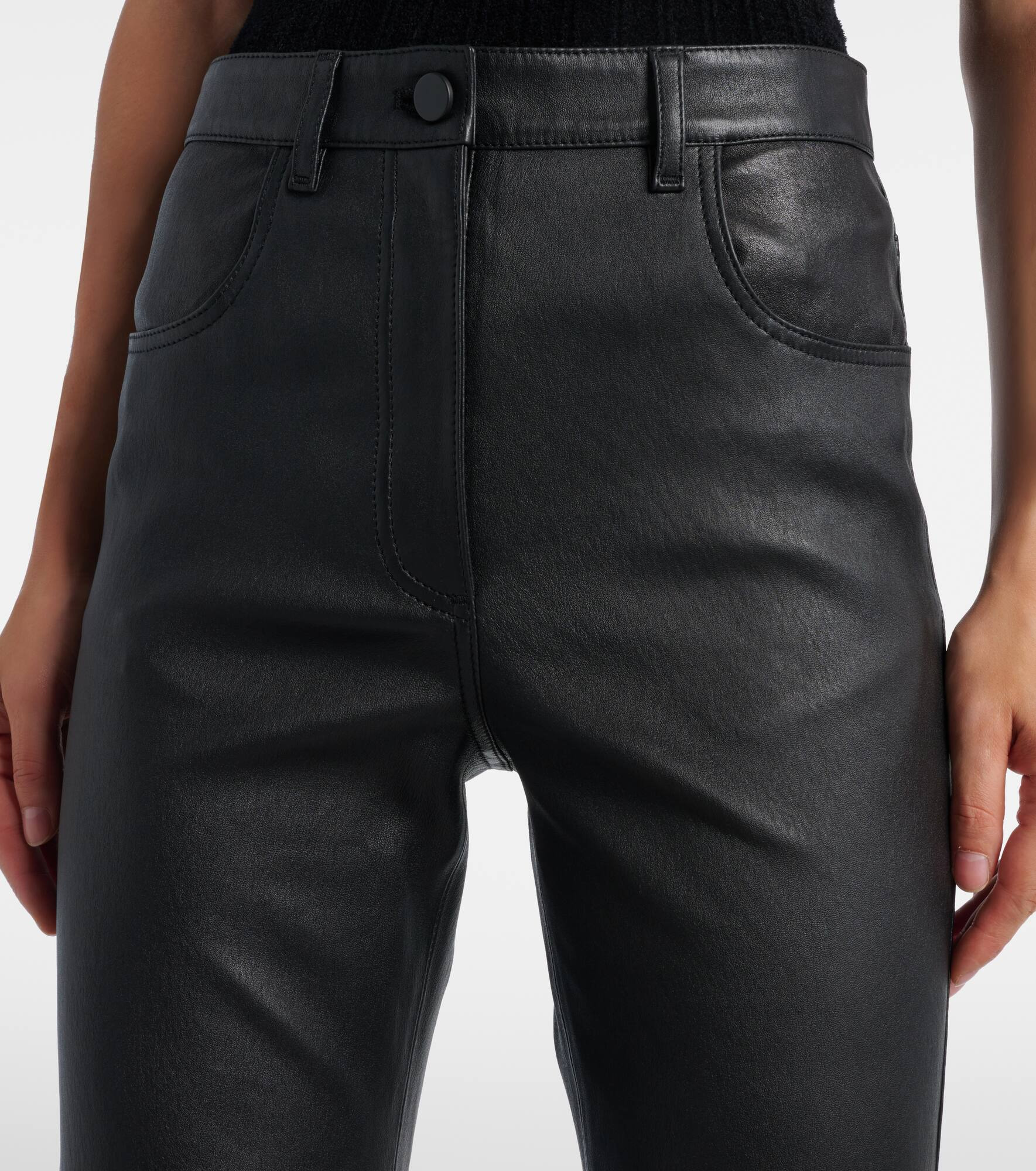 Duke leather slim pants - 4
