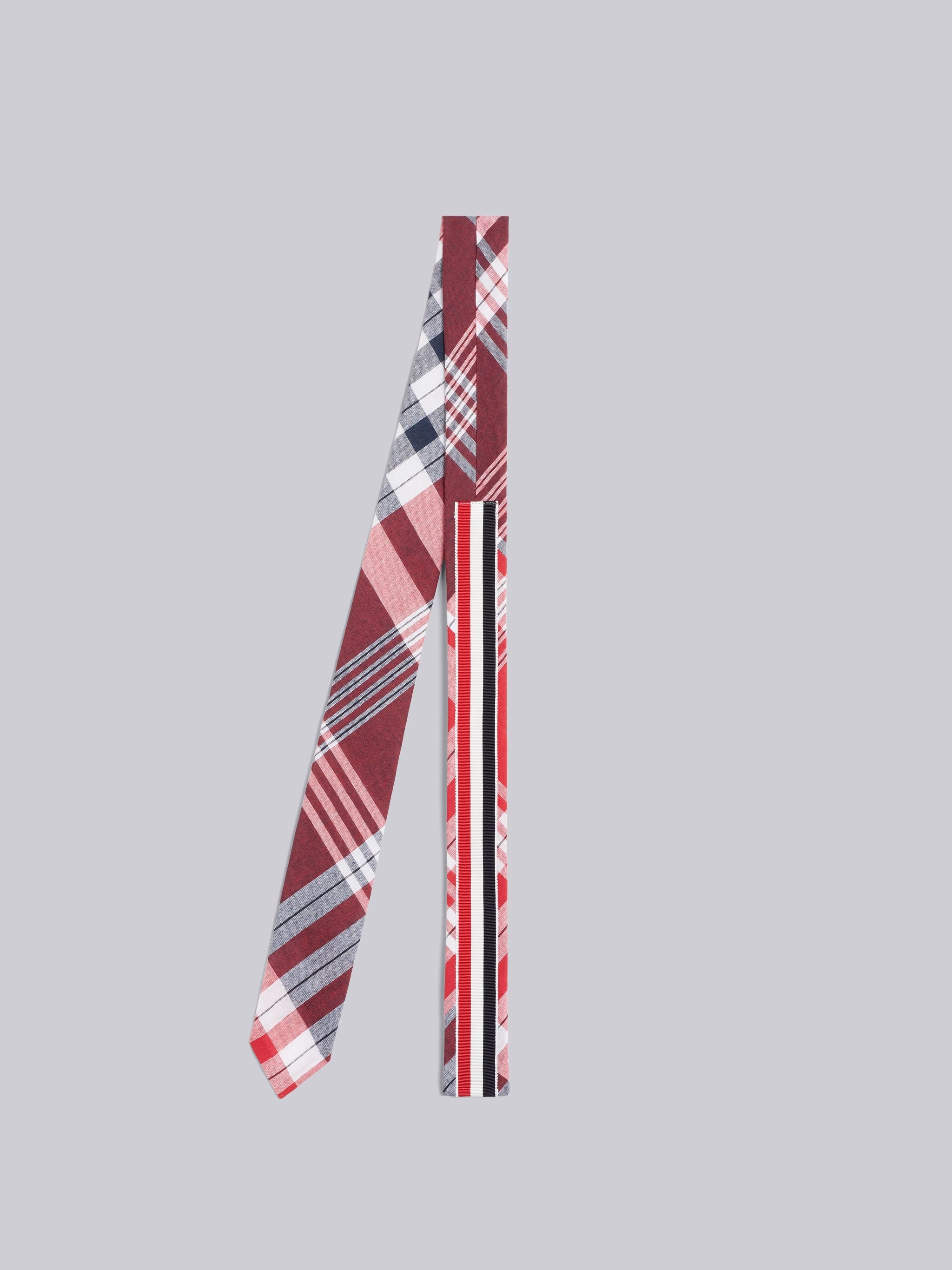 RWB Cotton Large Plaid Madras Classic Tie - 3