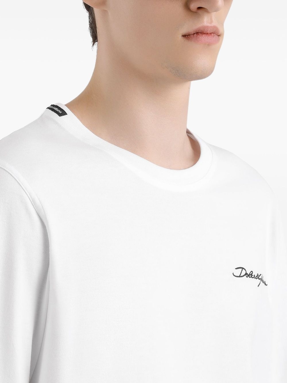 logo-print cotton t-shirt - 4