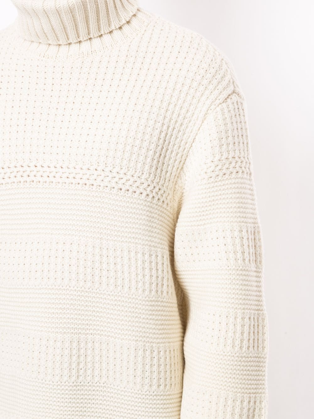 roll neck chunky knit jumper - 5