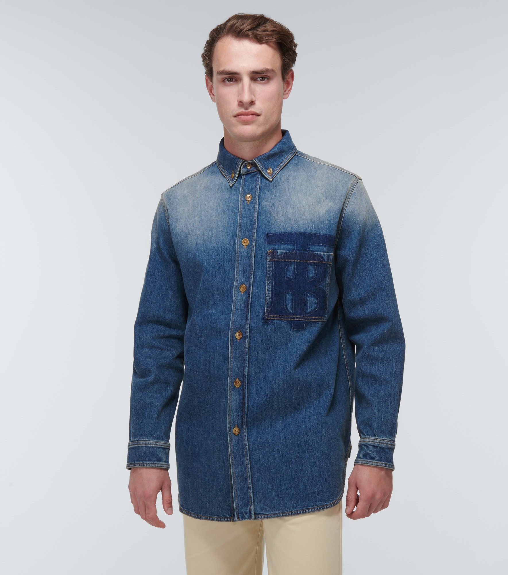 Cotton denim shirt - 3