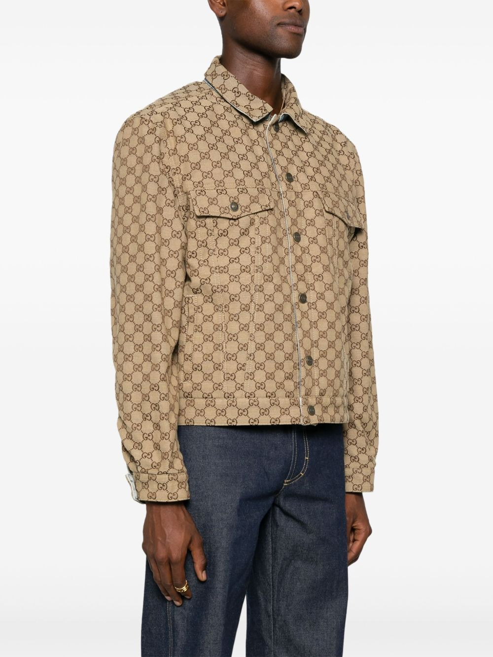 GG-canvas reversible denim jacket - 3