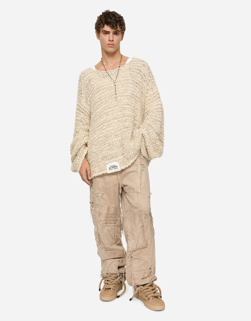 Round-neck cotton and linen sweater 5