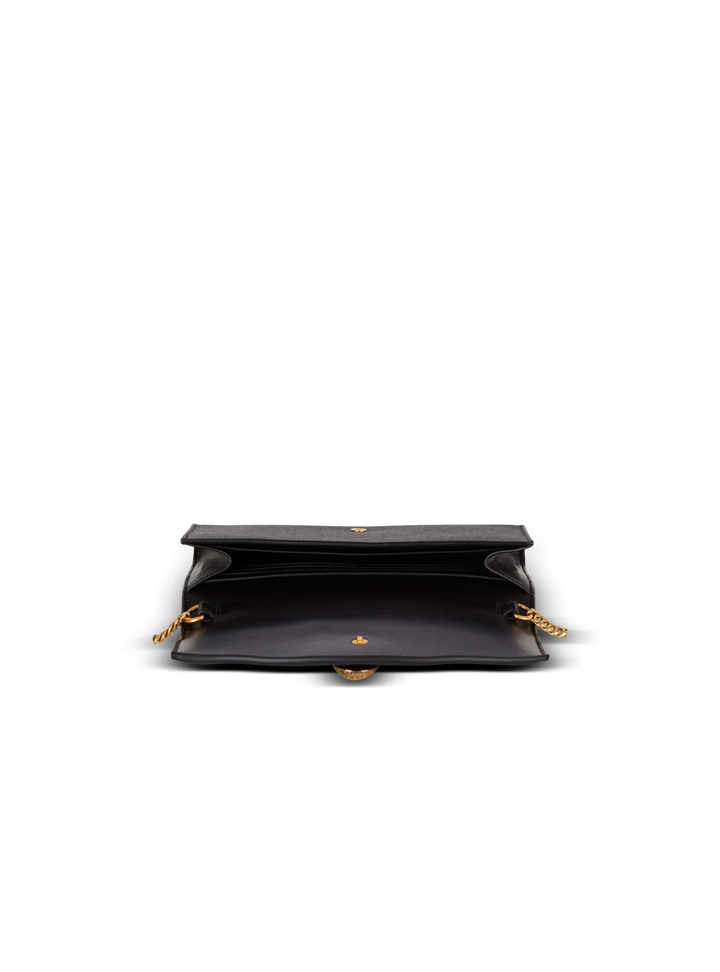 Emblème grained calfskin clutch 6