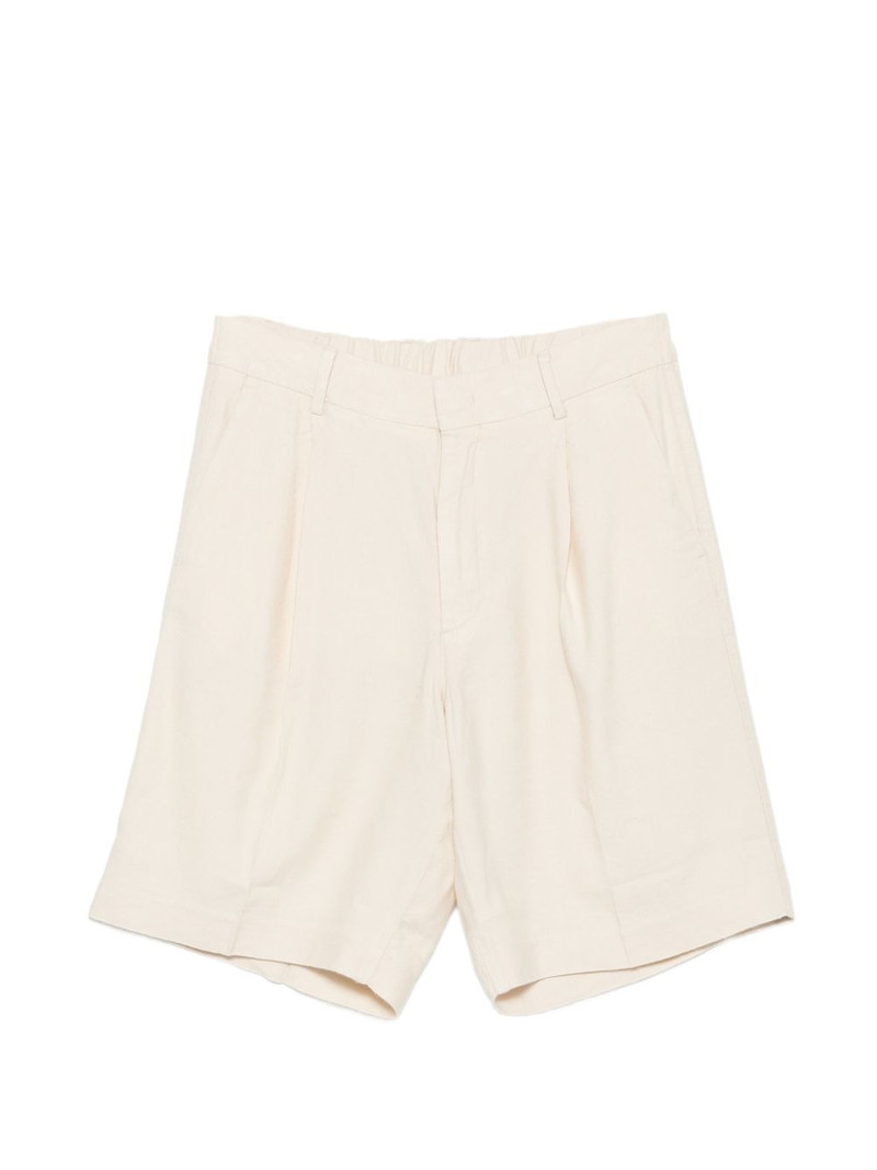 pleated-waistband shorts 1