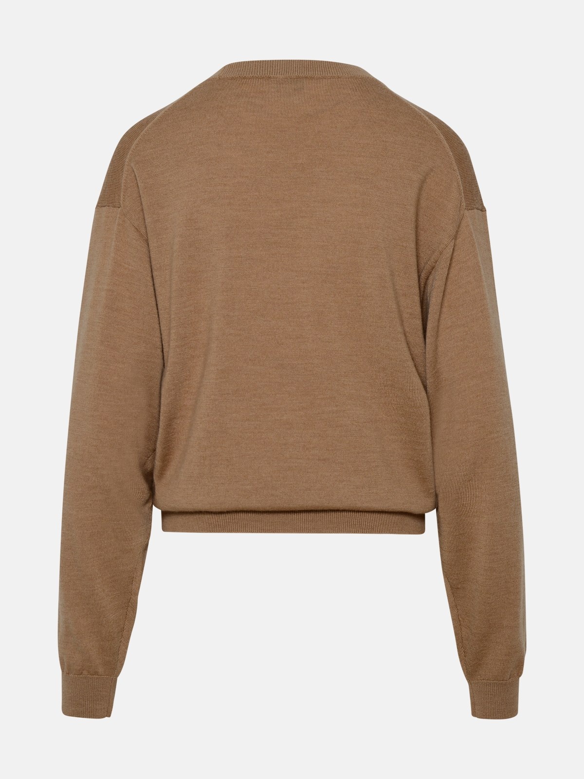 BEIGE WOOL SWEATER - 3