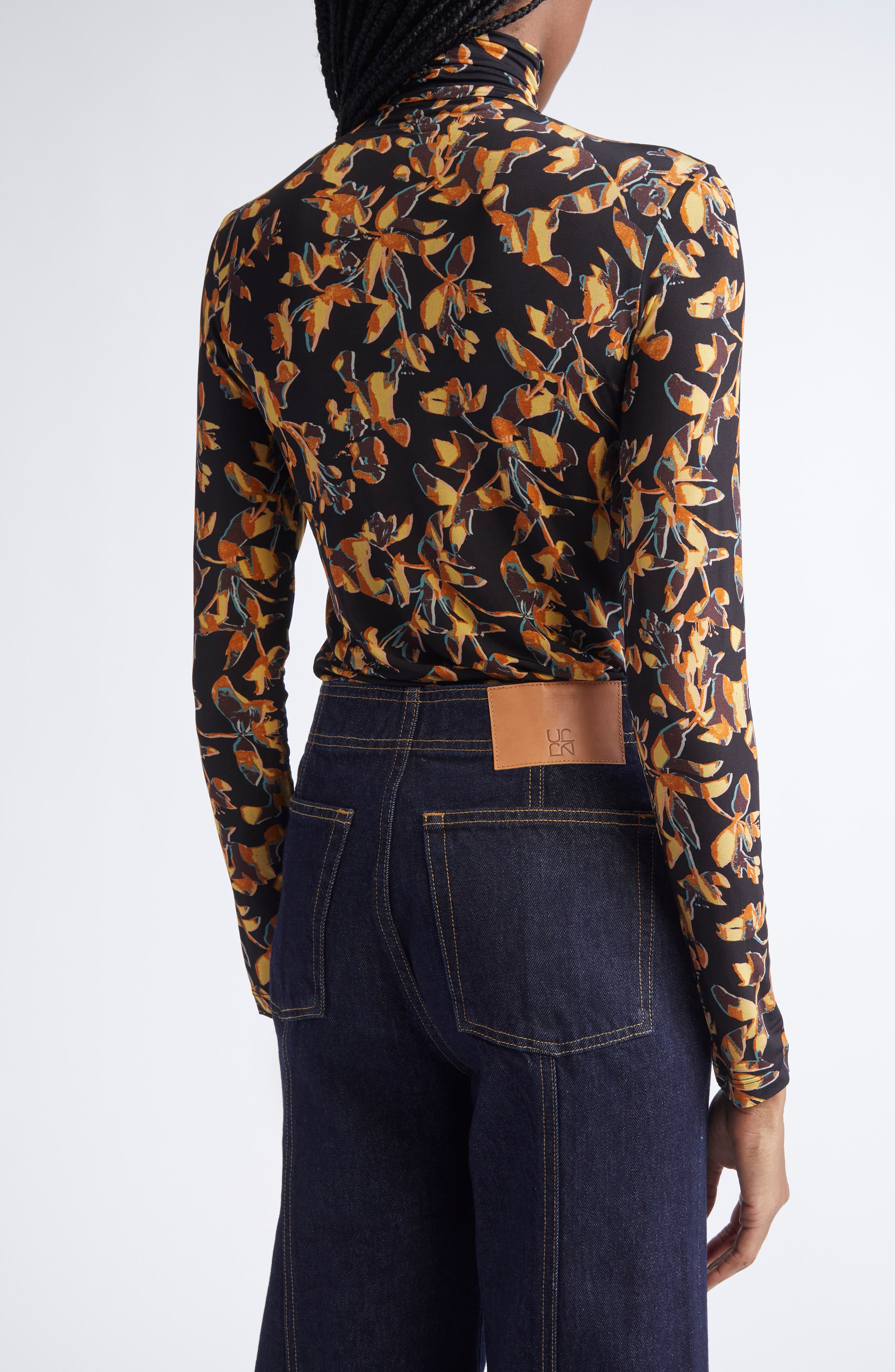 Ulla Johnson Aurelia Funnel Neck Jersey Sweater in Solaris at Nordstrom - 2